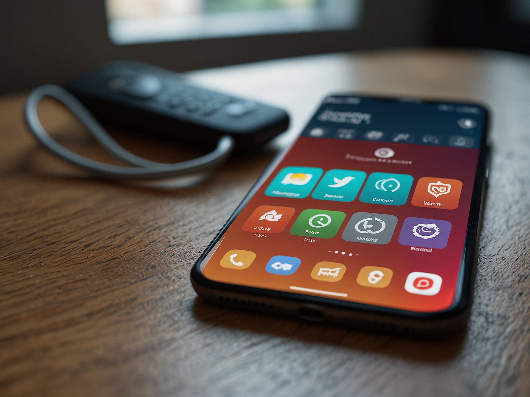 Mobile app on phone screen
